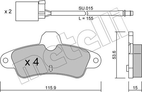 Metelli 22-0143-0K - Kit pastiglie freno, Freno a disco autozon.pro