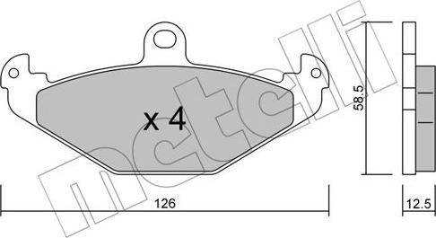 Metelli 22-0165-1 - Kit pastiglie freno, Freno a disco autozon.pro