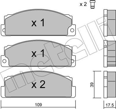 Metelli 22-0102-0 - Kit pastiglie freno, Freno a disco autozon.pro