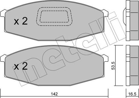 Metelli 22-0110-1 - Kit pastiglie freno, Freno a disco autozon.pro