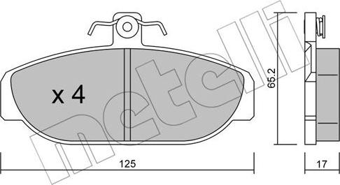 Metelli 22-0183-0 - Kit pastiglie freno, Freno a disco autozon.pro