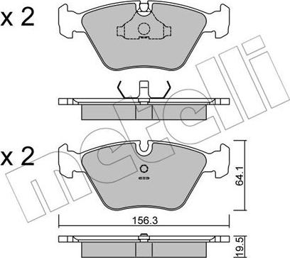 Metelli 22-0122-0 - Kit pastiglie freno, Freno a disco autozon.pro