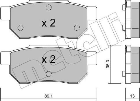 Metelli 22-0170-0 - Kit pastiglie freno, Freno a disco autozon.pro