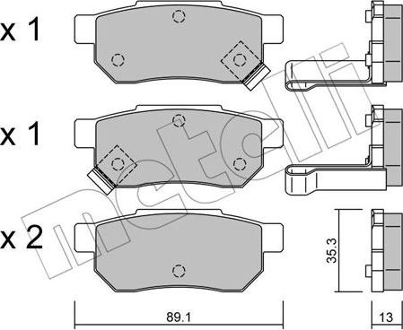 Metelli 22-0170-1 - Kit pastiglie freno, Freno a disco autozon.pro