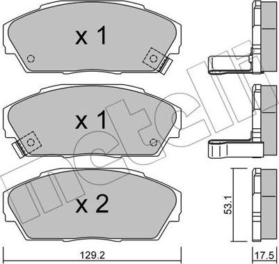 Metelli 22-0171-0 - Kit pastiglie freno, Freno a disco autozon.pro