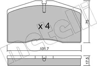 Metelli 22-0890-0 - Kit pastiglie freno, Freno a disco autozon.pro