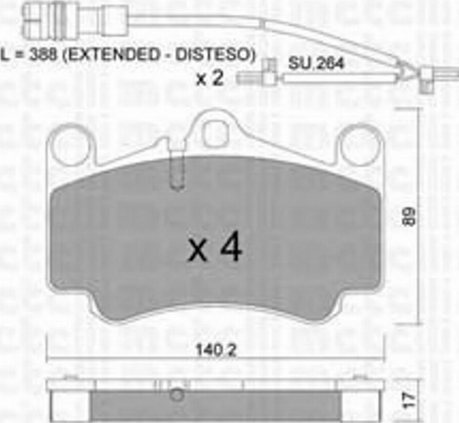 Metelli 22-0893-1K - Kit pastiglie freno, Freno a disco autozon.pro