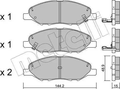 Parts-Mall PKW-008 - Kit pastiglie freno, Freno a disco autozon.pro