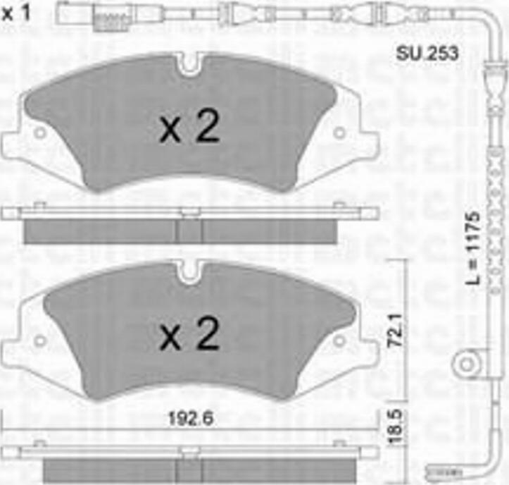 Metelli 2208360K - Kit pastiglie freno, Freno a disco autozon.pro