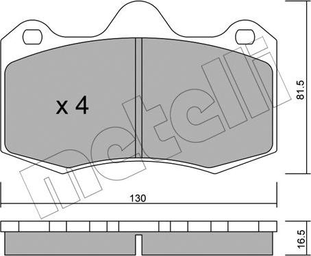 Metelli 22-0392-0 - Kit pastiglie freno, Freno a disco autozon.pro