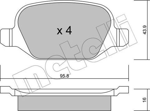 Alfarome/Fiat/Lanci 71772212 - Kit pastiglie freno, Freno a disco autozon.pro