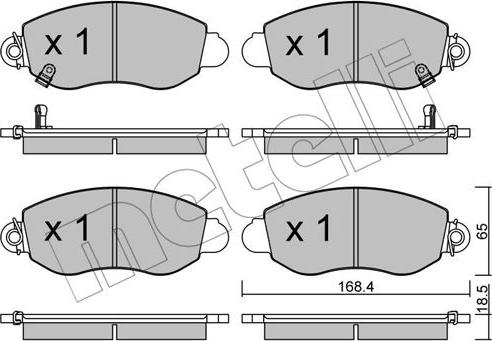 Metelli 22-0320-0 - Kit pastiglie freno, Freno a disco autozon.pro