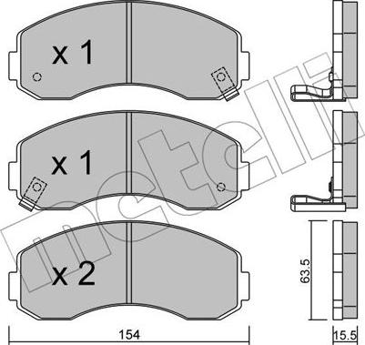 Metelli 22-0377-0 - Kit pastiglie freno, Freno a disco autozon.pro