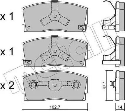 Remsa 25402 - Kit pastiglie freno, Freno a disco autozon.pro