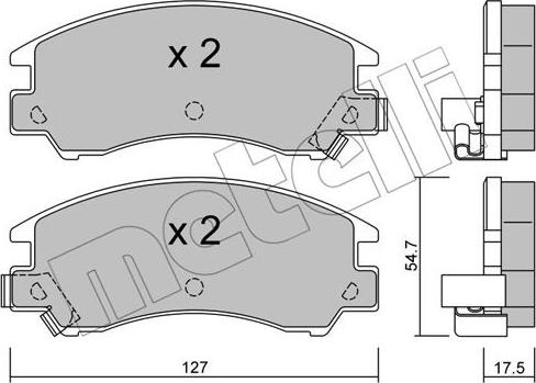 Metelli 22-0241-0 - Kit pastiglie freno, Freno a disco autozon.pro