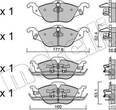 RIDER RD.3323.DB1351 - Kit pastiglie freno, Freno a disco autozon.pro