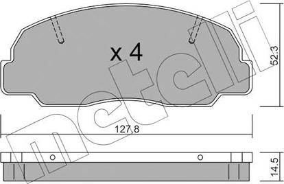 Metelli 22-0239-0 - Kit pastiglie freno, Freno a disco autozon.pro