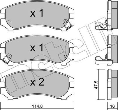 Metelli 22-0230-1 - Kit pastiglie freno, Freno a disco autozon.pro