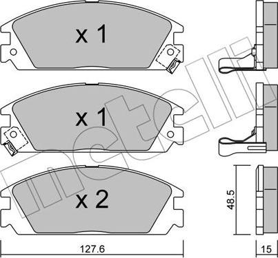 Metelli 22-0237-1 - Kit pastiglie freno, Freno a disco autozon.pro