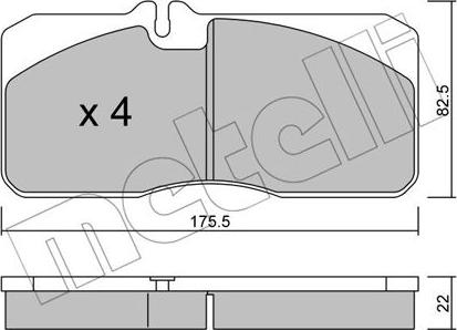 Metelli 22-0271-0 - Kit pastiglie freno, Freno a disco autozon.pro