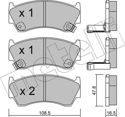 Metelli 22-0277-0 - Kit pastiglie freno, Freno a disco autozon.pro