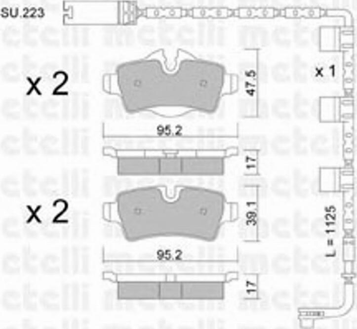 Metelli 2207690K - Kit pastiglie freno, Freno a disco autozon.pro