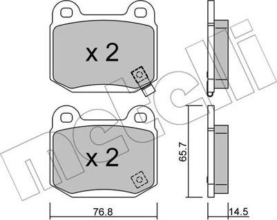 Metelli 22-0739-0 - Kit pastiglie freno, Freno a disco autozon.pro