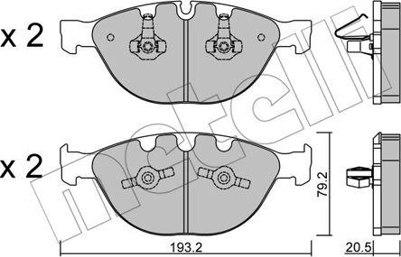 Metelli 22-0772-0 - Kit pastiglie freno, Freno a disco autozon.pro