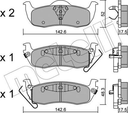 Metelli 22-1047-0 - Kit pastiglie freno, Freno a disco autozon.pro