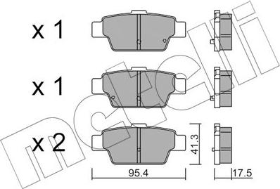 Metelli 22-1144-0 - Kit pastiglie freno, Freno a disco autozon.pro