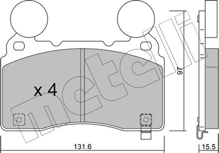 Metelli 22-1179-1 - Kit pastiglie freno, Freno a disco autozon.pro