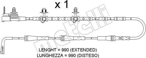 Metelli SU.406 - Contatto segnalazione, Usura past. freno / mat. d'attrito autozon.pro