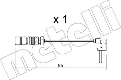 Metelli SU.011 - Contatto segnalazione, Usura past. freno / mat. d'attrito autozon.pro