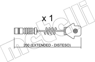 Metelli SU.012 - Contatto segnalazione, Usura past. freno / mat. d'attrito autozon.pro