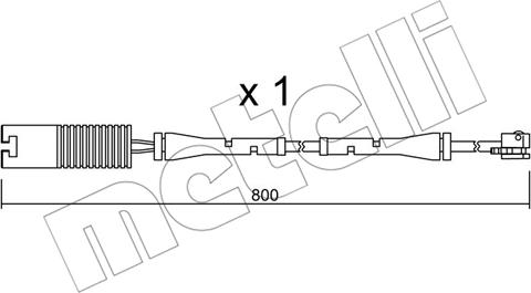 Metelli SU.083 - Contatto segnalazione, Usura past. freno / mat. d'attrito autozon.pro