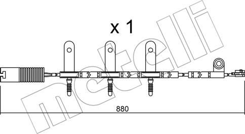 Metelli SU.149 - Contatto segnalazione, Usura past. freno / mat. d'attrito autozon.pro