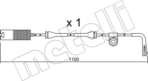 Metelli SU.148 - Contatto segnalazione, Usura past. freno / mat. d'attrito autozon.pro