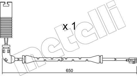 Metelli SU.147 - Contatto segnalazione, Usura past. freno / mat. d'attrito autozon.pro