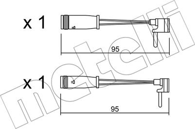 Metelli SU.159K - Contatto segnalazione, Usura past. freno / mat. d'attrito autozon.pro