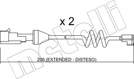 Metelli SU.165K - Contatto segnalazione, Usura past. freno / mat. d'attrito autozon.pro