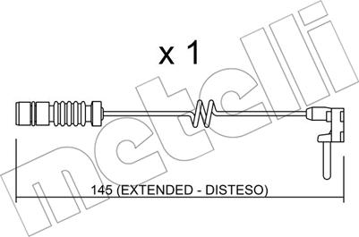 Metelli SU.161 - Contatto segnalazione, Usura past. freno / mat. d'attrito autozon.pro