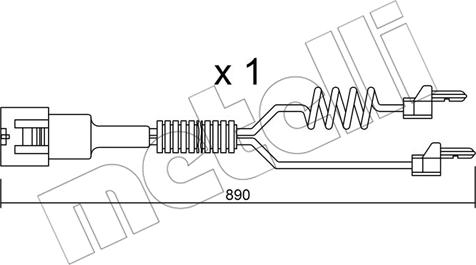 Metelli SU.103 - Contatto segnalazione, Usura past. freno / mat. d'attrito autozon.pro