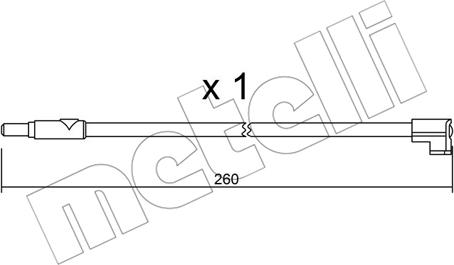 Metelli SU.116 - Contatto segnalazione, Usura past. freno / mat. d'attrito autozon.pro