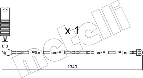 Metelli SU.113 - Contatto segnalazione, Usura past. freno / mat. d'attrito autozon.pro