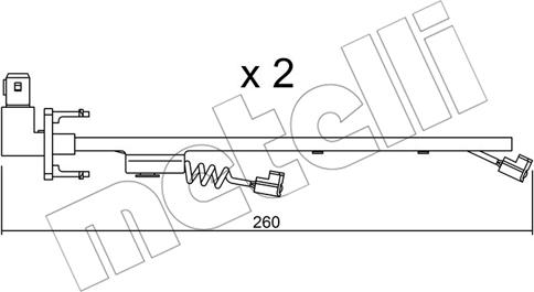 Metelli SU.184K - Contatto segnalazione, Usura past. freno / mat. d'attrito autozon.pro