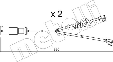 Metelli SU.188K - Contatto segnalazione, Usura past. freno / mat. d'attrito autozon.pro