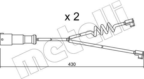 Metelli SU.187K - Contatto segnalazione, Usura past. freno / mat. d'attrito autozon.pro
