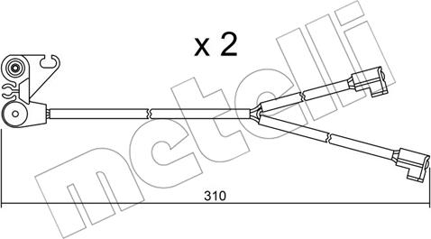 Metelli SU.170K - Contatto segnalazione, Usura past. freno / mat. d'attrito autozon.pro