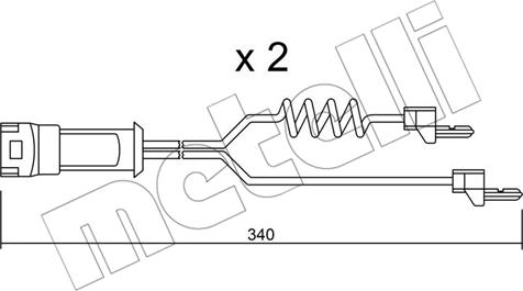 Metelli SU.172K - Contatto segnalazione, Usura past. freno / mat. d'attrito autozon.pro