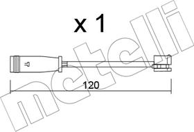 Metelli SU.398 - Contatto segnalazione, Usura past. freno / mat. d'attrito autozon.pro